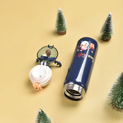 Christmas Stainless Steel Vacuum Water Bottle with Lock