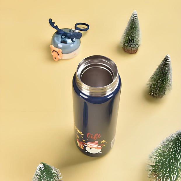 Christmas Stainless Steel Vacuum Water Bottle with Lock