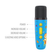Kids Karaoke Bluetooth Speaker with Mic – Jungle Animal Cartoon Design - The Write Stuff