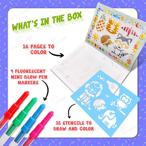 Wembley JUNGLE Blow Pen Painting Colour Set - The Write Stuff