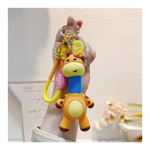 Keychain - Giraffe With Pop It Neck