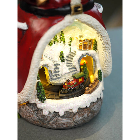Santa Belly Train Rotating, Musical & Lit Christmas Decoration & Home Decor - The Write Stuff