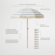 SUNNYLiFE The Resort Luxe Beach Umbrella Coastal Blue