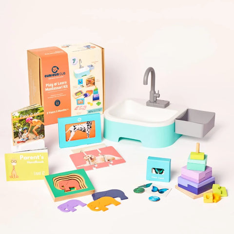 Set of 7 Montessori Learning Wooden Toys Box