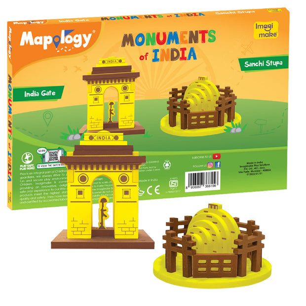 Mapology Monuments of India - India gate & Sanchi Stupa