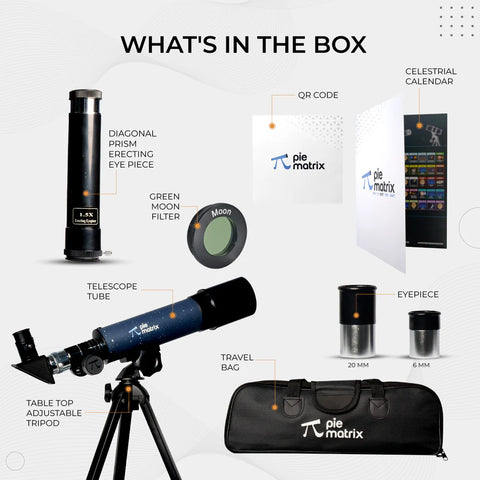 Pie Matrix Neo Astronomy Telescope with Tripod – High-Definition Moon & Planet Viewer - The Write Stuff