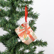 Christmas Hanging Storage Tin Box with Ribbon Loop