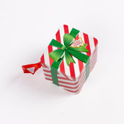 Christmas Hanging Storage Tin Box with Ribbon Loop