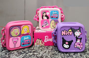 Barbie and Kuromi DIY Sling Bag | With Interchangeable Badges & Funky Chain Handle | Purse With Adjustable Belt - The Write Stuff