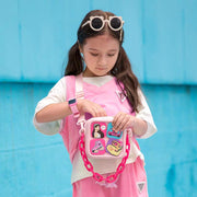 Barbie and Kuromi DIY Sling Bag | With Interchangeable Badges & Funky Chain Handle | Purse With Adjustable Belt - The Write Stuff