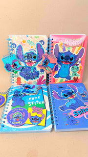 Stitch Spiral Notebook with Mini Pad – Assorted Designs with Stickers & Badge - The Write Stuff