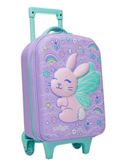 Smiggle Kids Trolley Suitcase – Purple Fairy Bunny Hardtop Travel Luggage with Wheels & Handle