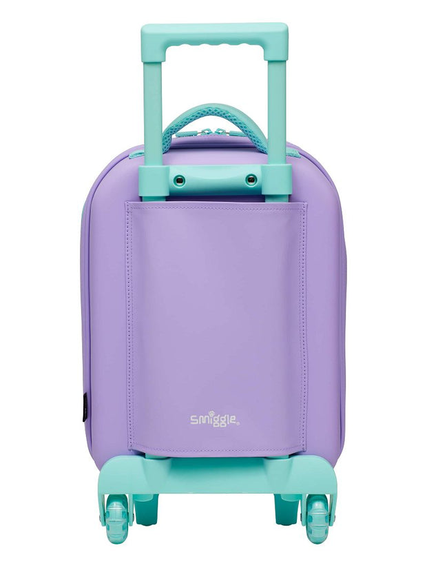 Smiggle Kids Trolley Suitcase – Purple Fairy Bunny Hardtop Travel Luggage with Wheels & Handle