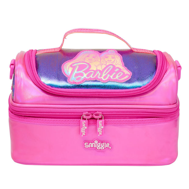 Smiggle Pink Barbie Double Decker Lunch Bag with Strap