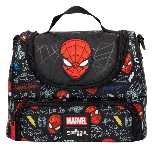 Smiggle Black Spider-Man Double Decker Lunch Bag