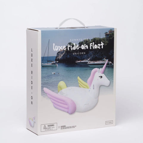 SUNNYLIFE RIDE-ON FLOAT UNICORN PASTEL