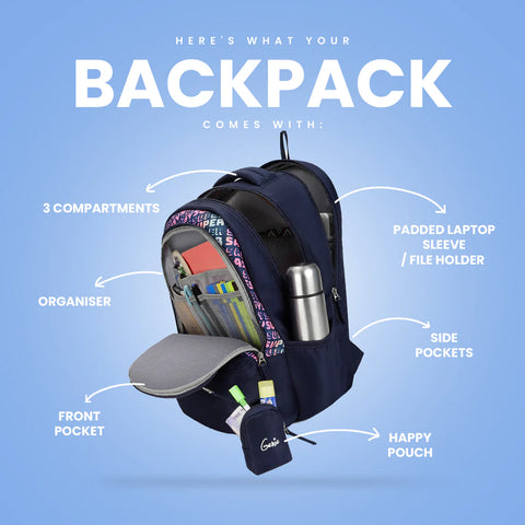 Genie Sass Laptop and Raincover Backpack - The Write Stuff