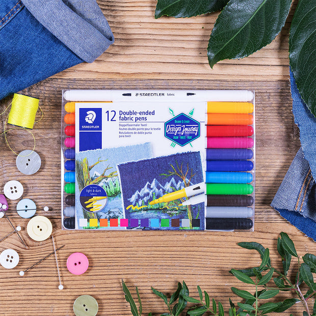 Staedtler Double-ended Fabric Pen Set of 12 - The Write Stuff