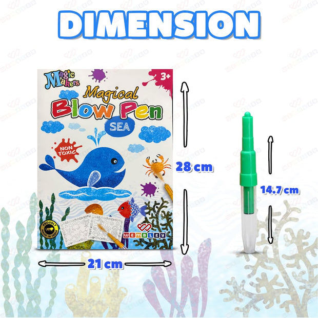 Wembley SEA Blow Pen Painting Colour Set - The Write Stuff