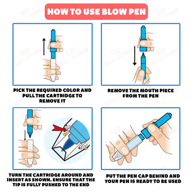 Wembley SEA Blow Pen Painting Colour Set - The Write Stuff