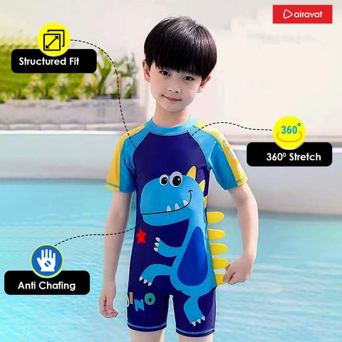 Boys Swimsuit - Dino Blue (7187)