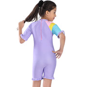 Girls Swimsuit - Lavender Unicorn (7211)