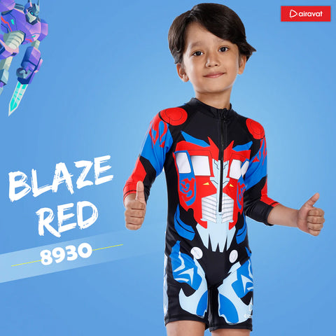 Boys Swimsuit - Blaze Red (8930)