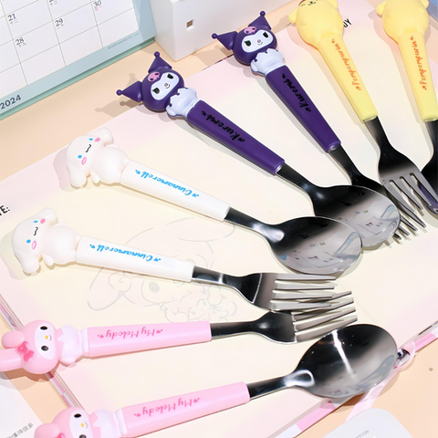 Sanrio Kuromi Fork Spoon Set