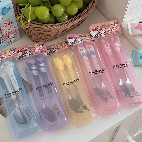 Sanrio Kuromi Fork Spoon Set