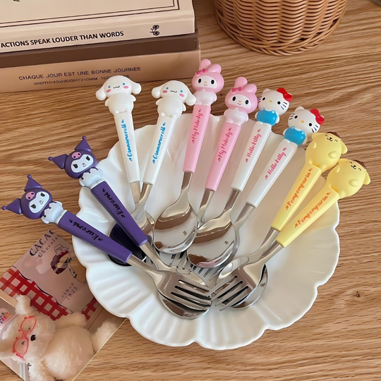 Sanrio Kuromi Fork Spoon Set