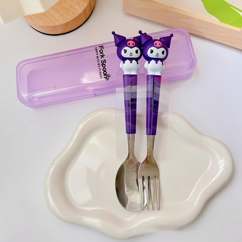 Sanrio Kuromi Fork Spoon Set