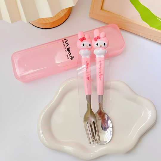 Sanrio Kuromi Fork Spoon Set