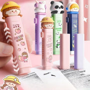 Cute Retractable Erasers for Kids Kawaii Slide Erasers
