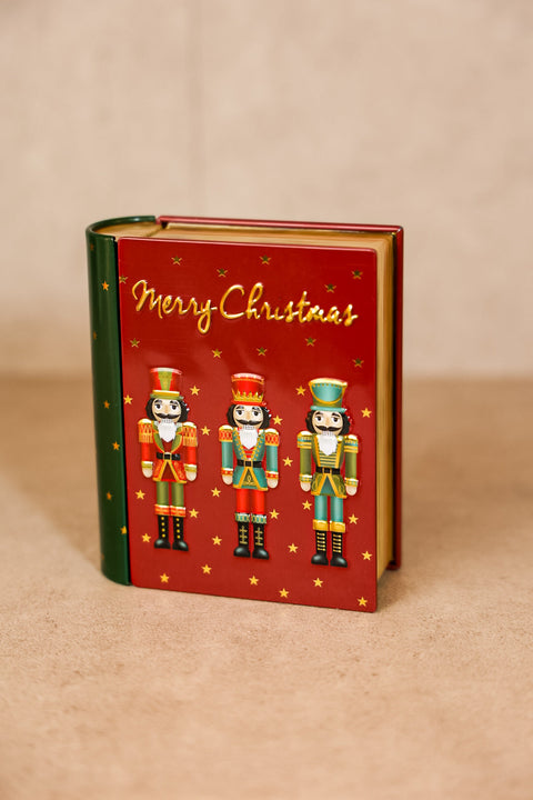 Christmas Book Metal Tin Box