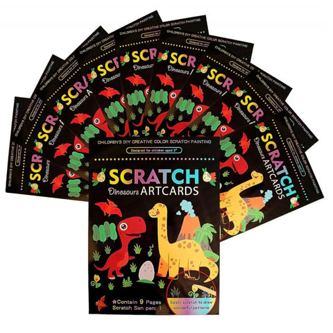 Scratch Art Cards Set of 9 Sheets