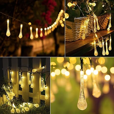 Water Raindrop String Lights