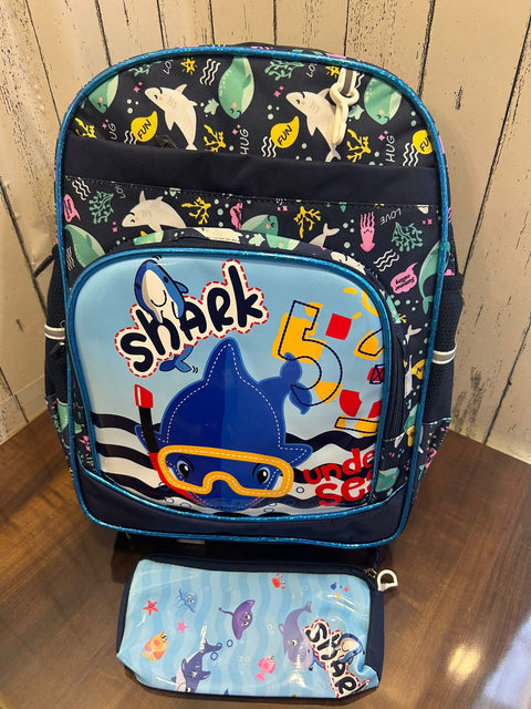 School Backpack - Shark