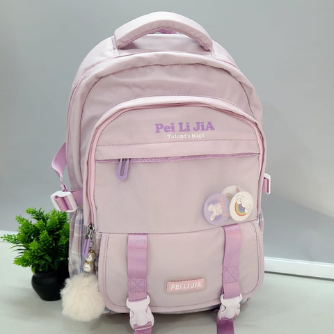 Pastel check Backpack 18inch with Batches