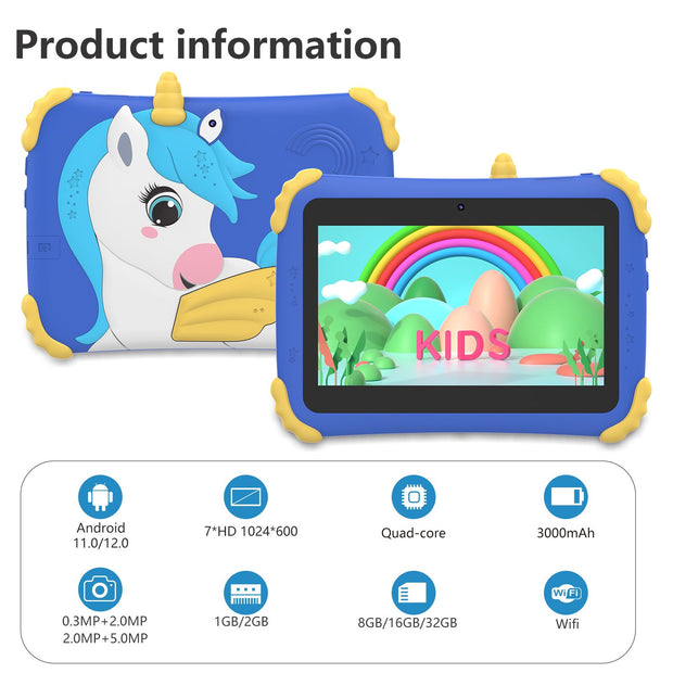 Kids Tab - 7 Inch Unicorn With Wifi & Youtube