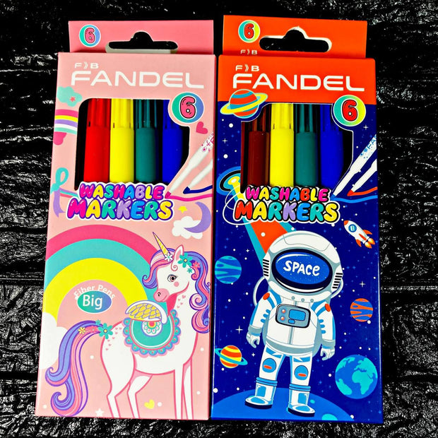 Fandel-Washable Markers Pack of 6