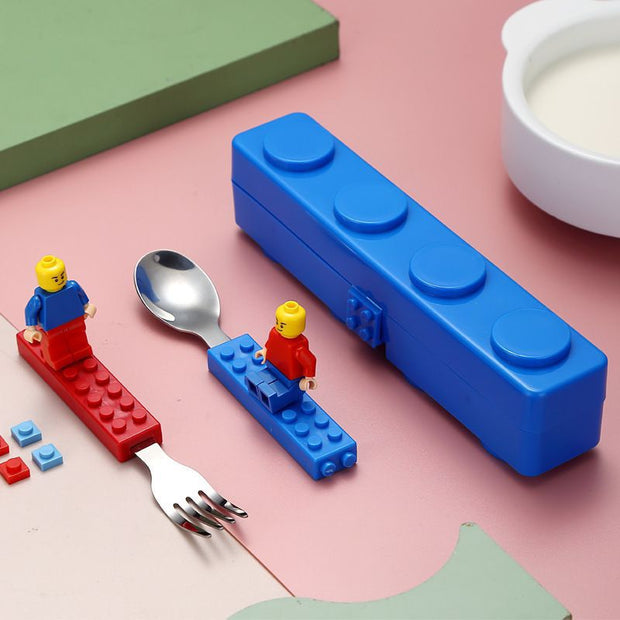 Lego Stainless Steel Spoon & Fork Set