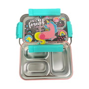 Lunch Box Transparent  - 3 Compartment