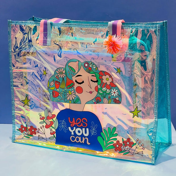 Vest Holographic Tote Bag -Mermaid/ Follow Your Dream/Yes you Can