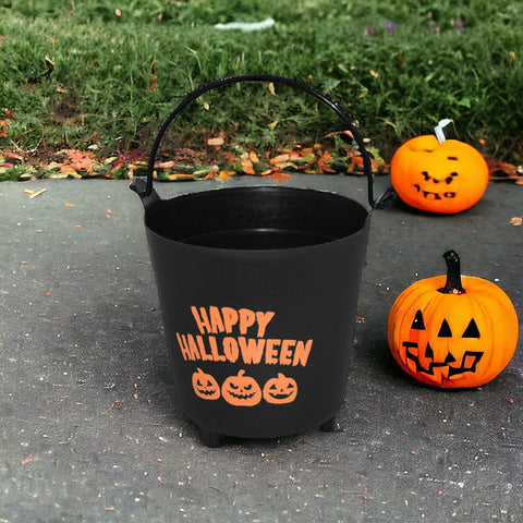 Happy Halloween Black Bucket for Party