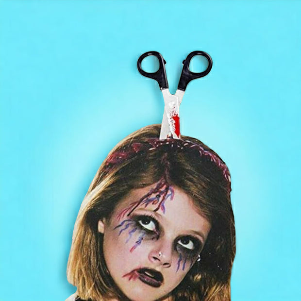 Halloween Scary Blooded Scissor Headband