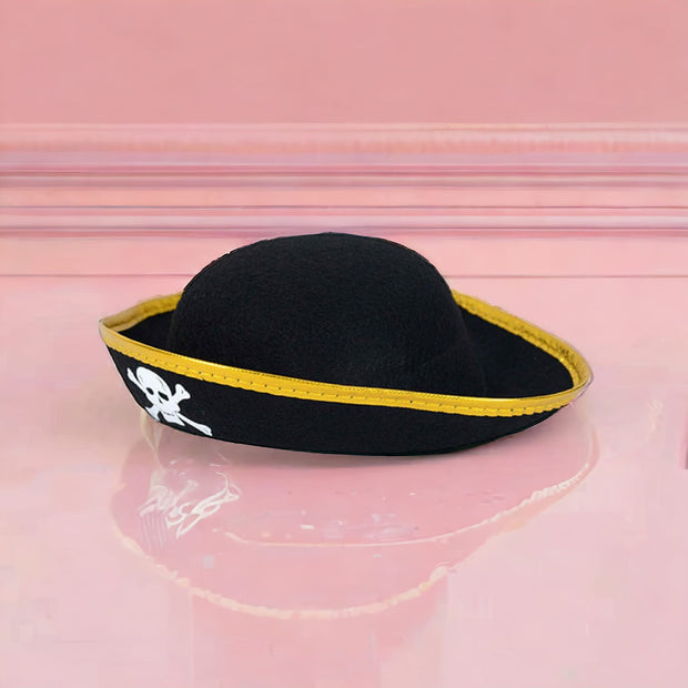 Halloween Caribbean Pirate Hat With Skull Print - The Write Stuff