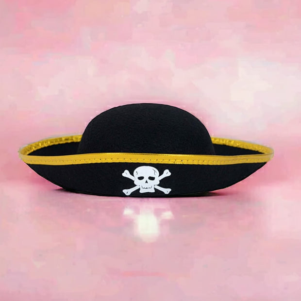 Halloween Caribbean Pirate Hat With Skull Print - The Write Stuff