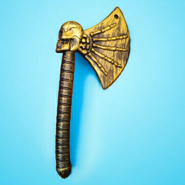 Halloween Golden Human Skull Axe - The Write Stuff