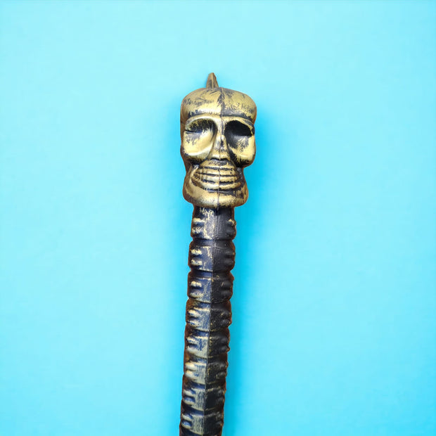 Halloween Golden Human Skull Axe - The Write Stuff
