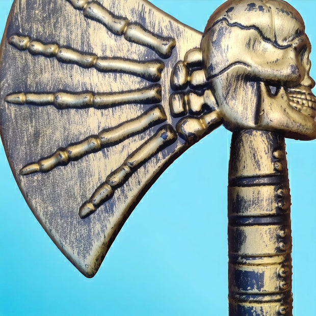 Halloween Golden Human Skull Axe - The Write Stuff